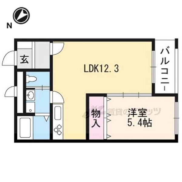 滋賀県湖南市石部南８丁目(賃貸マンション1LDK・3階・40.00㎡)の写真 その2