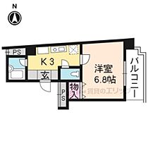 滋賀県大津市皇子が丘２丁目（賃貸マンション1K・5階・22.63㎡） その2