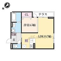 滋賀県栗東市北中小路（賃貸アパート1LDK・1階・43.69㎡） その2