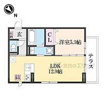 シェノン栗東 102 ｜ 滋賀県栗東市北中小路（賃貸アパート1LDK・1階・42.66㎡） その2