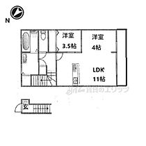 アマネクイースト 203 ｜ 滋賀県彦根市栄町１丁目（賃貸アパート2LDK・2階・48.99㎡） その2