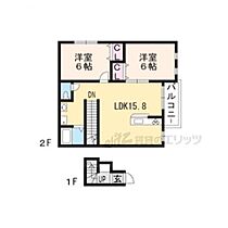 滋賀県大津市平津２丁目（賃貸アパート2LDK・1階・58.79㎡） その2