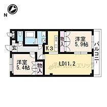 滋賀県草津市追分５丁目（賃貸マンション2LDK・1階・58.32㎡） その2