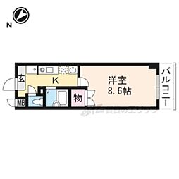 アートプラザ野路 1Kの間取図画像