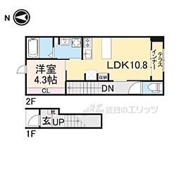 WOODSTOCK NEST 1階1LDKの間取り