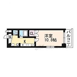 JR東海道・山陽本線 南草津駅 徒歩21分の賃貸マンション 8階1Kの間取り