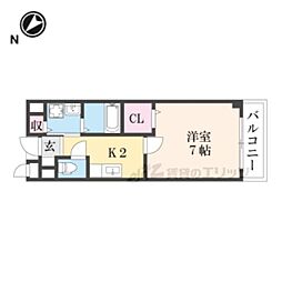 JR東海道・山陽本線 南彦根駅 バス13分 県立大学下車 徒歩4分の賃貸アパート 2階1Kの間取り