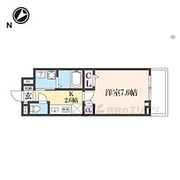 JR東海道・山陽本線 彦根駅 徒歩15分の賃貸アパート 2階1Kの間取り