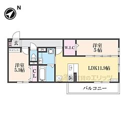 D-ROOM守山3丁目（仮称） 3階2LDKの間取り