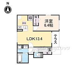 プラシード・アロッジオIV 1LDKの間取図画像