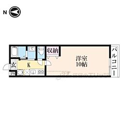 JR東海道・山陽本線 石山駅 徒歩8分の賃貸マンション 3階1Kの間取り