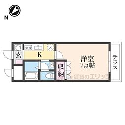 レイクデッキｙｓ 1階1Kの間取り