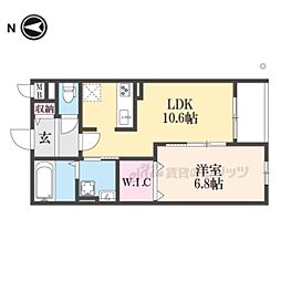 JR東海道・山陽本線 石山駅 バス9分 稲津北口下車 徒歩8分の賃貸アパート 3階1LDKの間取り