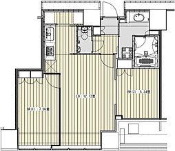 White Tower Hamamatsucho 18階2LDKの間取り