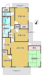 コープ野村大島1号棟 5階4LDKの間取り
