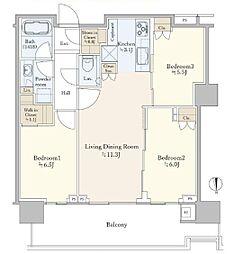 HARUMI FLAG PARK VILLAGE 3LDKの間取図画像