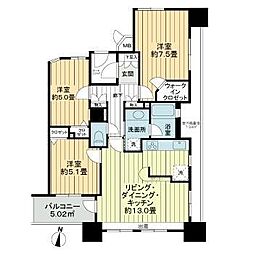 イトーピア大島ステーションコート 3LDKの間取図画像