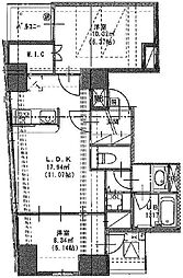 S-RESIDENCE日本橋浜町 2LDKの間取図画像