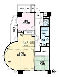 アルシオン芝浦 2LDKの間取図画像