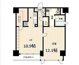 レジデンス白金パークフロント 1LDKの間取図画像