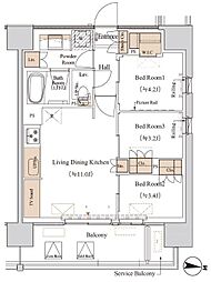 ブランシエスタ木場 3LDKの間取図画像