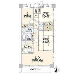 日神パレステージ亀戸第3 2SLDKの間取図画像