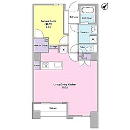 Faro西麻布 1LDKの間取図画像