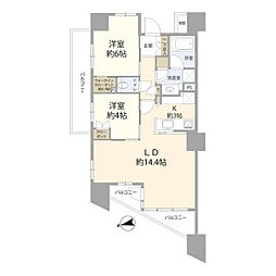 パークホームズ清澄白河 2LDKの間取図画像