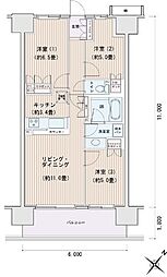エスティメゾン豊洲レジデンスC棟 3LDKの間取図画像