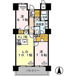 ロイヤルパークス豊洲 2LDKの間取図画像