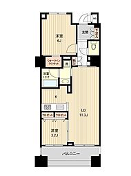 HF銀座レジデンスEAST 2LDKの間取図画像