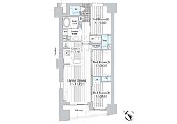 ザ・グランクラッセ日本橋イースト 3LDKの間取図画像