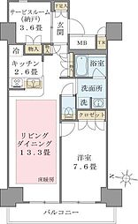 Brilliaist東雲キャナルコート 1SLDKの間取図画像