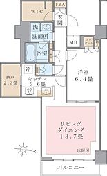 Brilliaist東雲キャナルコート 1SLDKの間取図画像