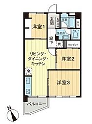 東陽町住宅 3LDKの間取図画像