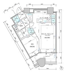 パークタワー勝どきサウス 1LDKの間取図画像