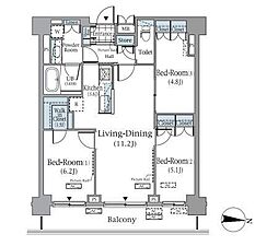 ParkAxis辰巳STAGE 3LDKの間取図画像