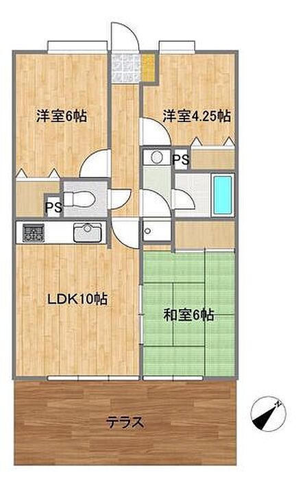 3LDK 間取り