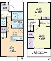 Primavera 106 ｜ 茨城県下妻市今泉（賃貸アパート2LDK・2階・55.58㎡） その2