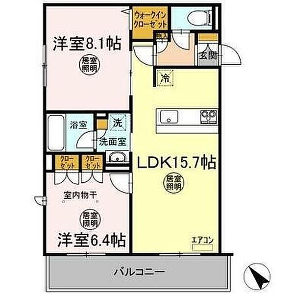 インフィニットカンワ 302｜千葉県柏市十余二(賃貸マンション2LDK・3階・63.98㎡)の写真 その2