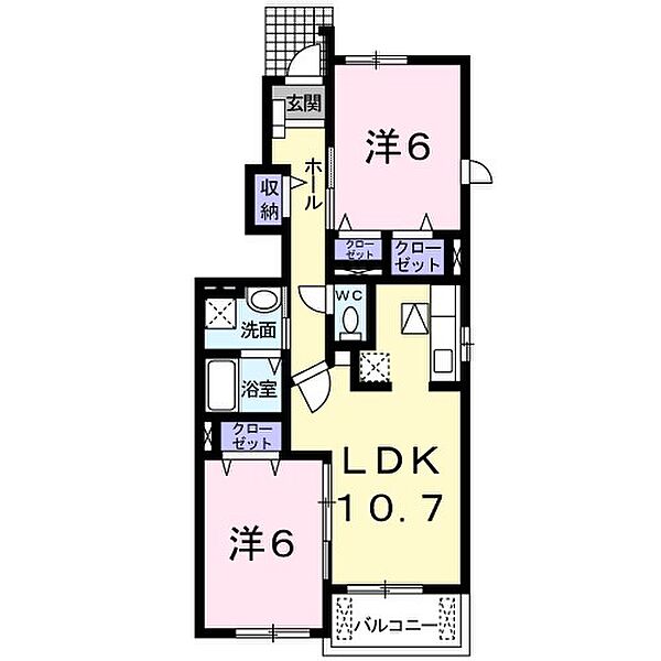 ローズマリーA 101｜千葉県柏市岩井(賃貸アパート2LDK・1階・55.42㎡)の写真 その2