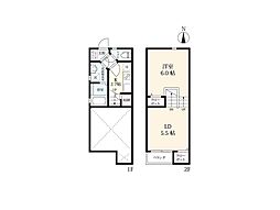 プレステージ川副 1LDKの間取図画像