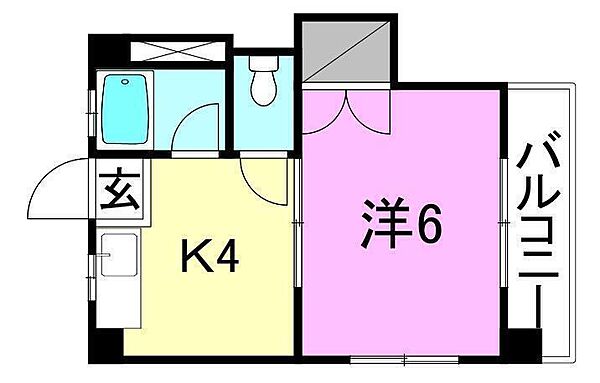 池田ビル 401 号室｜愛媛県松山市南江戸3丁目(賃貸マンション1K・4階・21.87㎡)の写真 その2