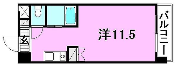 オクトワール松山中村 303 号室｜愛媛県松山市中村5丁目(賃貸マンション1R・3階・20.56㎡)の写真 その2