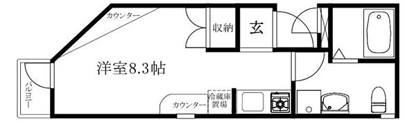 フィガロハウス 502 号室｜愛媛県松山市味酒町3丁目(賃貸マンション1R・5階・22.38㎡)の写真 その2