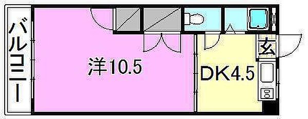 ロイヤル三津 303 号室｜愛媛県松山市会津町(賃貸マンション1DK・3階・29.16㎡)の写真 その2