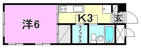 第三森ビル 406 号室｜愛媛県松山市東一万町(賃貸マンション1K・4階・18.00㎡)の写真 その2