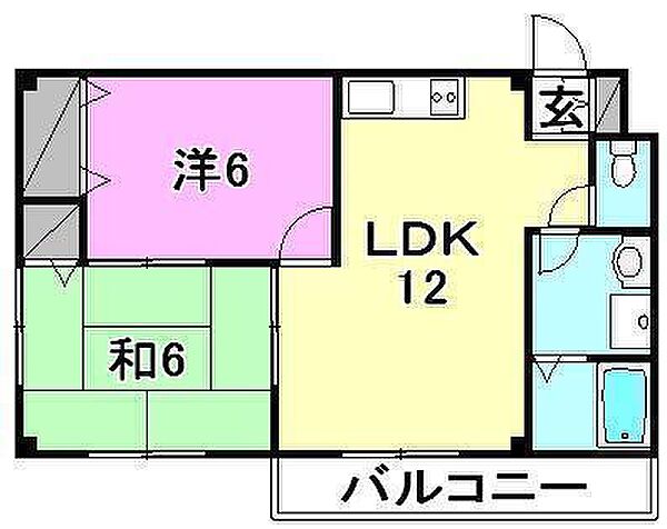 ベルク．カネキ 302 号室｜愛媛県東温市横河原(賃貸マンション2LDK・3階・48.87㎡)の写真 その2