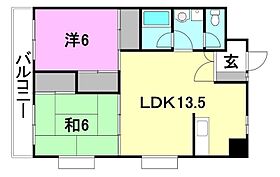 マンション輝宣 201 号室 ｜ 愛媛県松山市南斎院町（賃貸マンション2LDK・2階・56.42㎡） その2