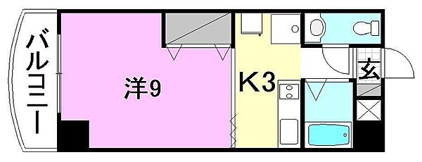 グリチネ・ドゥエ 503 号室｜愛媛県松山市和泉北3丁目(賃貸マンション1K・5階・27.20㎡)の写真 その2